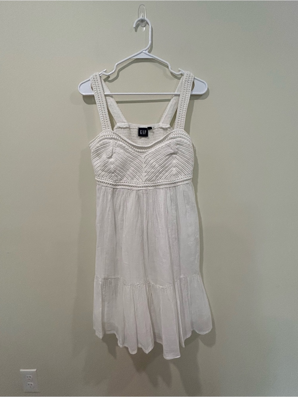 GAP White Crochet Bodice Mini Sundress